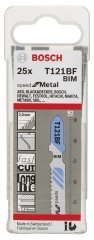 Bosch - Hızlı Kesim Serisi Metal İçin T 121 BF Dekupaj Testeresi Bıçağı - 25'Li Paket