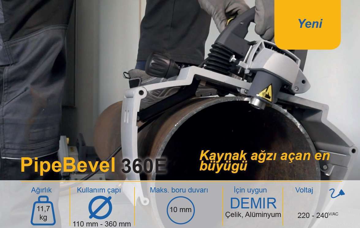 Kaynak Ağzı Açma Makinesi Exact Bevel 360E