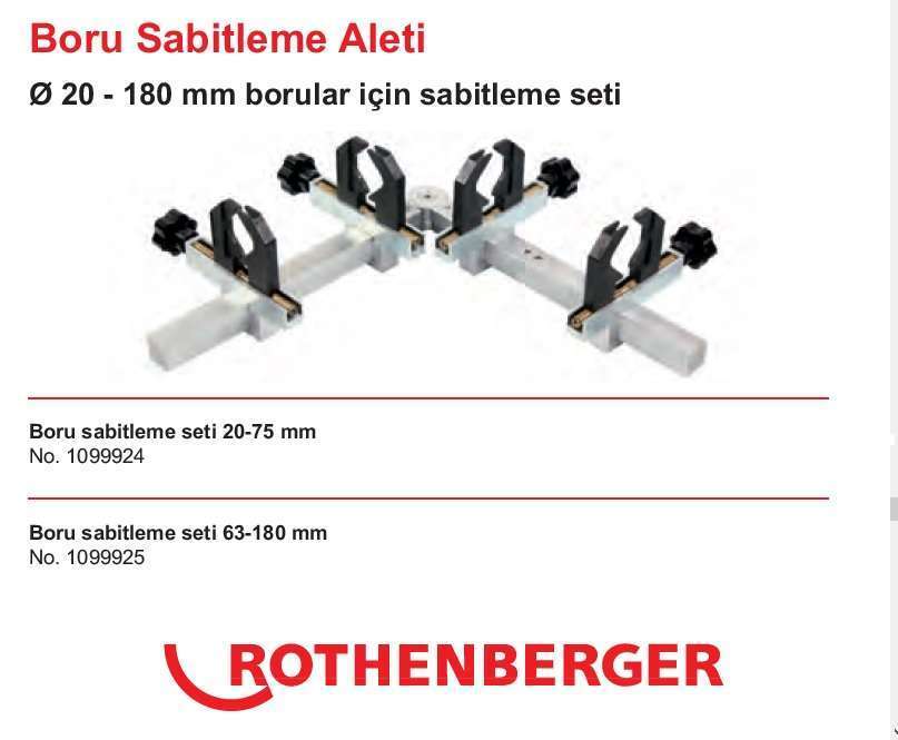 Elektrofüzyon kaynak boru sabitleme aleti (Ø63-180 mm)