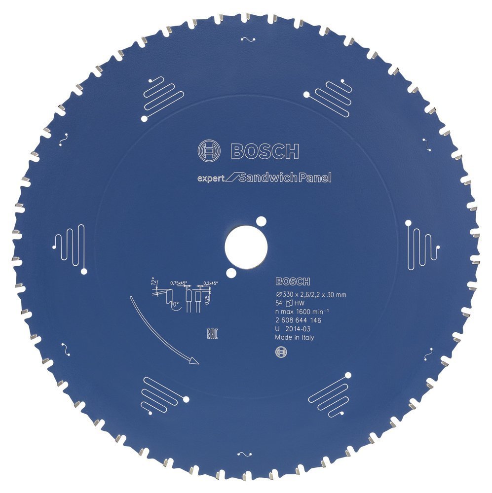 Bosch - Expert Serisi Çelik Levhalı Sandviç Panelleri için Daire Testere Bıçağı 210*30 mm 36 Diş