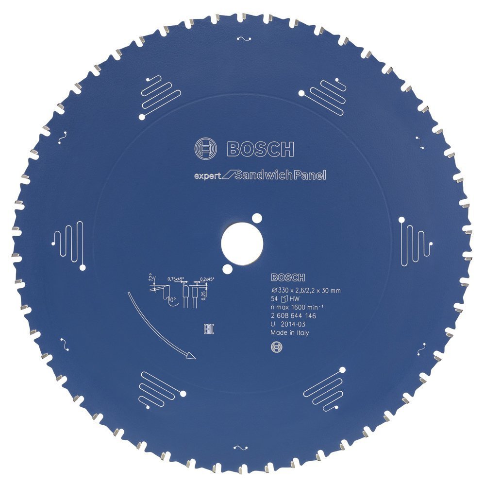 Bosch - Expert Serisi Çelik Levhalı Sandviç Panelleri için Daire Testere Bıçağı 450*30 mm 86 Diş