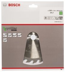 Bosch - Optiline Serisi Ahşap için Daire Testere Bıçağı 190*20/16 mm 24 Diş