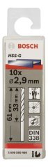 Bosch - HSS-G Metal Matkap Ucu 2,9*61 mm 10'lu Paket