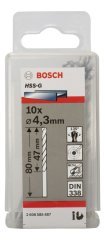 Bosch - HSS-G Metal Matkap Ucu 4,3*80 mm 10'lu Paket