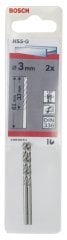 Bosch - HSS-G Metal Matkap Ucu 3*61 mm 2'li Paket