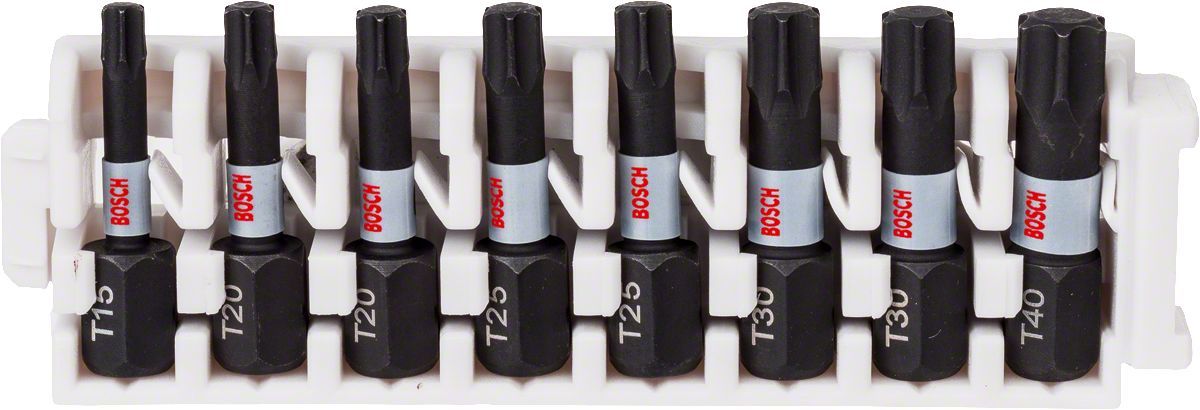 Bosch - Impact Control Serisi Vidalama Ucu 8'li T15/T20x2/T25x2/T30x2/T40 *25mm