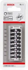 Bosch - Impact Control Serisi Vidalama Ucu 8'li T15/T20x2/T25x2/T30x2/T40 *25mm