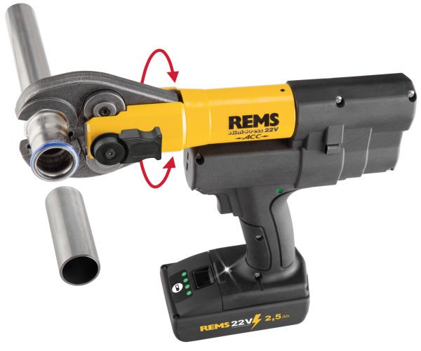 Rems Mini-Press ACC Otomatik geri alma tertibatı ile donatılmış akülü radyal pres