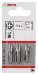 Bosch - Extra Hard Serisi Vidalama Ucu PH2*25 mm 3'lü
