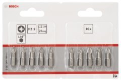 Bosch - Extra Hard Serisi Vidalama Ucu PZ 2*25 mm 10'lu